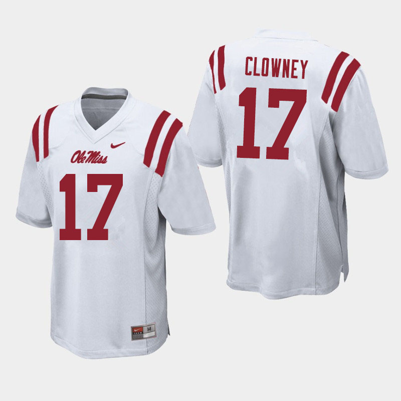 Demon Clowney Ole Miss Rebels NCAA Men's White #17 Stitched Limited College Football Jersey BLS8658ZN